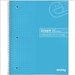 48 of 100 Ct. QuaD-Ruled 4-1" Spiral Notebook Blue
