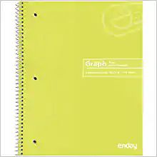48 Bulk 100 Ct. QuaD-Ruled 4-1" Spiral Notebook Green