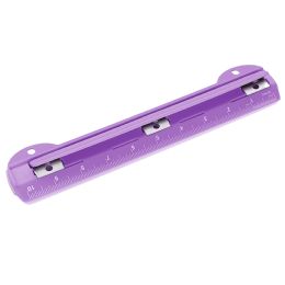 48 Wholesale Portable 3-Hole Paper Punch Purple