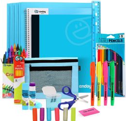 12 pieces School Kit Color Box Blue - School Supply Kits