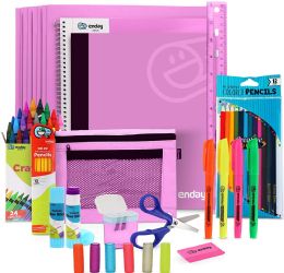 12 pieces School Kit Color Box Purple - School Supply Kits