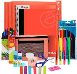 12 Pieces School Kit Color Box Red - School Supply Kits