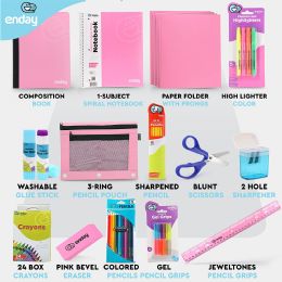 12 Pieces School Kit Color Box Grey - School Supply Kits