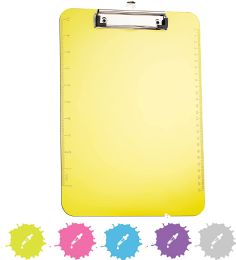 30 pieces Standard Size Plastic Clipboard With Low Profile Clip, Green - Clipboards and Binders