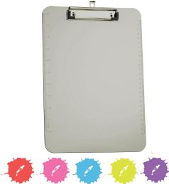 30 pieces Standard Size Plastic Clipboard With Low Profile Clip, Gray - Clipboards and Binders