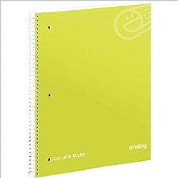 48 Bulk C/r 100 Ct. 1-Subject Spiral Notebook Green