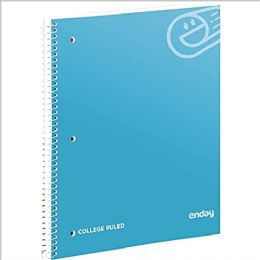 48 Bulk C/r 180 Ct. 5-Subject Spiral Notebook Blue