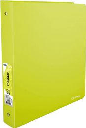 48 pieces 1" Matte Bright Color Poly 3-Ring Binder W/ Pocket, Green - Binders