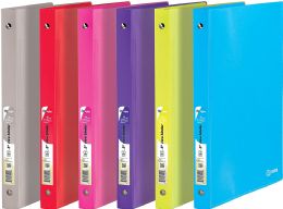 48 Wholesale 0.5" Matte Bright Color Poly 3-Ring Binder Gray  Cool Gray