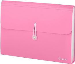 12 pieces 13-Pocket Letter Size Poly Expanding File, Pink - File Folders & Wallets