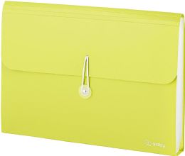 12 Wholesale 13-Pocket Letter Size Poly Expanding File, Green