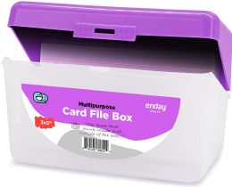 36 pieces MultI-Purpose 3" X 5" Card File Box, Purple - File Folders & Wallets
