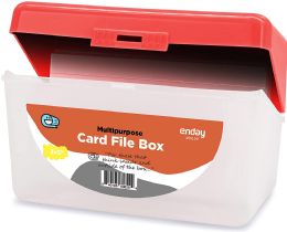 36 Wholesale MultI-Purpose 3" X 5" Card File Box, Red