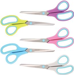 240 Wholesale Round Tip 5" Scissors Blue