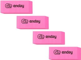 100 Bulk Soft Bevel Eraser, Pink 4pk