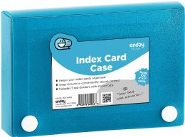 144 Bulk 3" X 5" Index Card Case Holds 5 Tab Dividers Blue