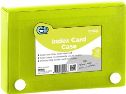 144 of 3" X 5" Index Card Case Holds 5 Tab Dividers Green