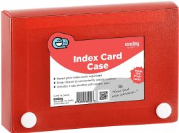 144 of 3" X 5" Index Card Case Holds 5 Tab Dividers Red