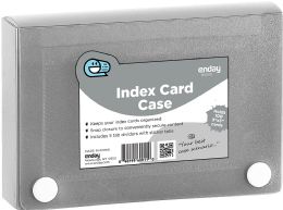 144 of 3" X 5" Index Card Case Holds 5 Tab Dividers Grey