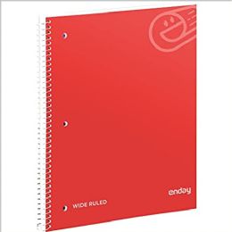 48 pieces W/r 1 Subject Spiral 70 Ct Red - Notebooks
