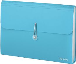 12 pieces 7-Pocket Letter Size Poly Expanding File, Blue - File Folders & Wallets