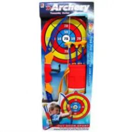 24 Pieces 22" Super Archery Play Set W/ Carrying Case In Open Box - Toys & Games