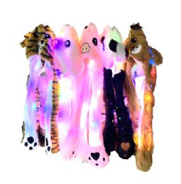 24 Pieces Led Animal Ear Move Hats - Winter Animal Hats