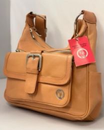 6 Wholesale Tan Purse With Buckle