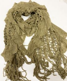 24 Bulk Womens Winter Scarf Crochet Lightweight