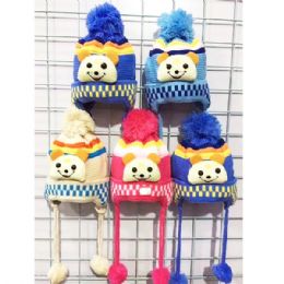 48 Pieces Kids Hat With Bear Beanie Earflap Cap For Cold Weather - Junior / Kids Winter Hats