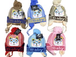 48 Pieces Kids Hat With Bear Beanie Earflap Cap For Cold Weather - Junior / Kids Winter Hats