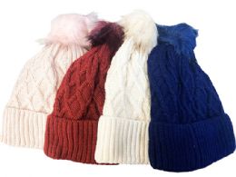 36 Pieces Warm Knit Skull Cap Beanie For Womn - Winter Beanie Hats