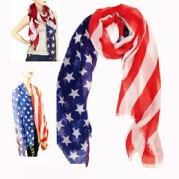 36 Pieces American Flag Scarf, Shawl Scarf - Womens Fashion Scarves