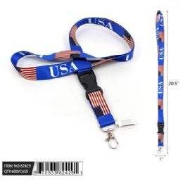 60 Pieces Usa Flag Lanyard - Necklace