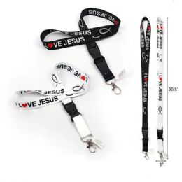 60 Pieces I Love Jesus Lanyard - Necklace