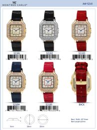 12 Wholesale Ladies Watch - 52185 assorted colors