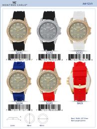 12 Wholesale Men's Watch - 52193 assorted colors