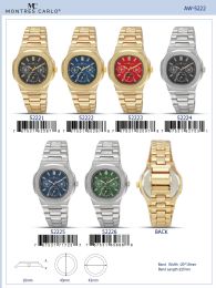 12 Wholesale Men's Watch - 52222 assorted colors