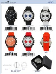 12 Wholesale Men's Watch - 51797 assorted colors