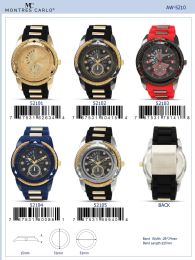 12 Wholesale Men's Watch - 52102 assorted colors
