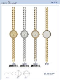 12 Wholesale Ladies Watch - 52301 assorted colors