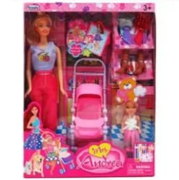 12 Wholesale 11.5" Andrea Doll W/mini Doll & Accss In Window Box