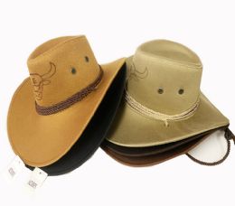 24 Pieces Cowboy Hat In Assorted Color - Cowboy & Boonie Hat