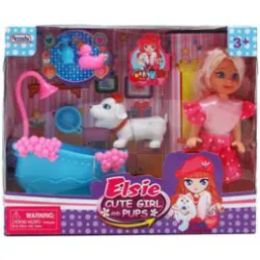 24 Wholesale 5" Elsie Doll W/ Pets & Accessories In Window Box