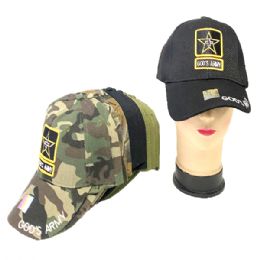 36 Pieces Gods Army Hats Assorted Color - Baseball Caps & Snap Backs