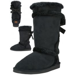 18 Wholesale Wholesale Women's Comfortable Microfiber Faux Fur Lining Winter Boots Brown Color