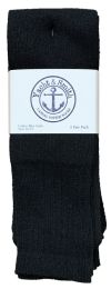 Yacht & Smith Men's Cotton 28 Inch Terry Cushioned Athletic Black Tube Socks Size 10-13