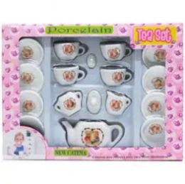 12 Pieces 17pc Porcelain Tea Set In Window Box - Toy Sets