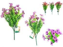 144 Pieces Violet 21 Flower Bouquet - Artificial Flowers