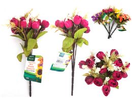 144 Pieces Mini Roses 15 Flower Bouquet - Artificial Flowers